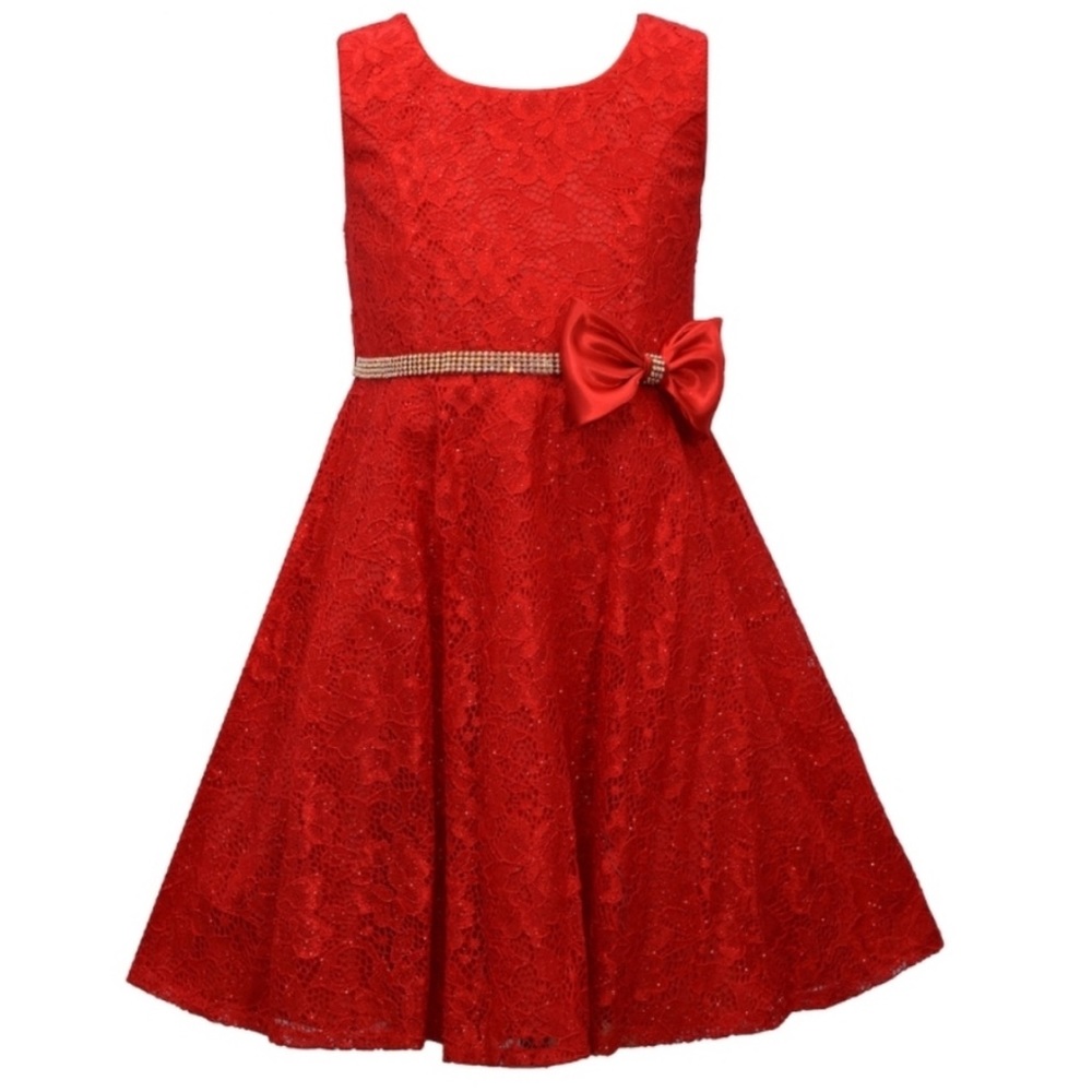 Bonnie Jean Sleeveless Princess Seam Lace Dress